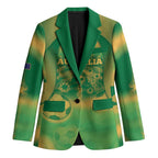 Custom Australia Soccer Blazer Skeleton Gradient Vintage Spray