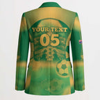 Custom Australia Soccer Blazer Skeleton Gradient Vintage Spray