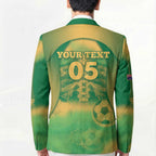 Custom Australia Soccer Blazer Skeleton Gradient Vintage Spray