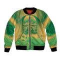 Custom Australia Soccer Bomber Jacket Skeleton Gradient Vintage Spray