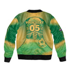 Custom Australia Soccer Bomber Jacket Skeleton Gradient Vintage Spray