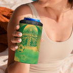 Custom Australia Soccer 4 in 1 Can Cooler Tumbler Skeleton Gradient Vintage Spray
