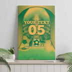 Custom Australia Soccer Canvas Wall Art Skeleton Gradient Vintage Spray
