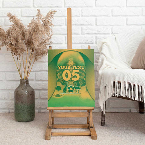 Custom Australia Soccer Canvas Wall Art Skeleton Gradient Vintage Spray