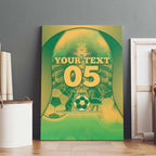Custom Australia Soccer Canvas Wall Art Skeleton Gradient Vintage Spray