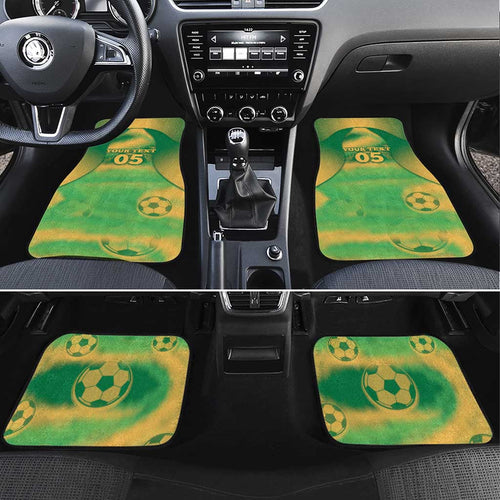 Custom Australia Soccer Car Mats Skeleton Gradient Vintage Spray