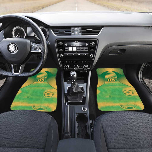 Custom Australia Soccer Car Mats Skeleton Gradient Vintage Spray
