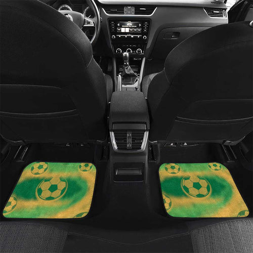Custom Australia Soccer Car Mats Skeleton Gradient Vintage Spray