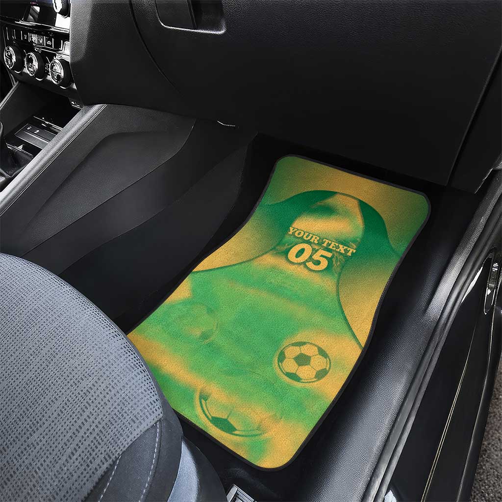 Custom Australia Soccer Car Mats Skeleton Gradient Vintage Spray