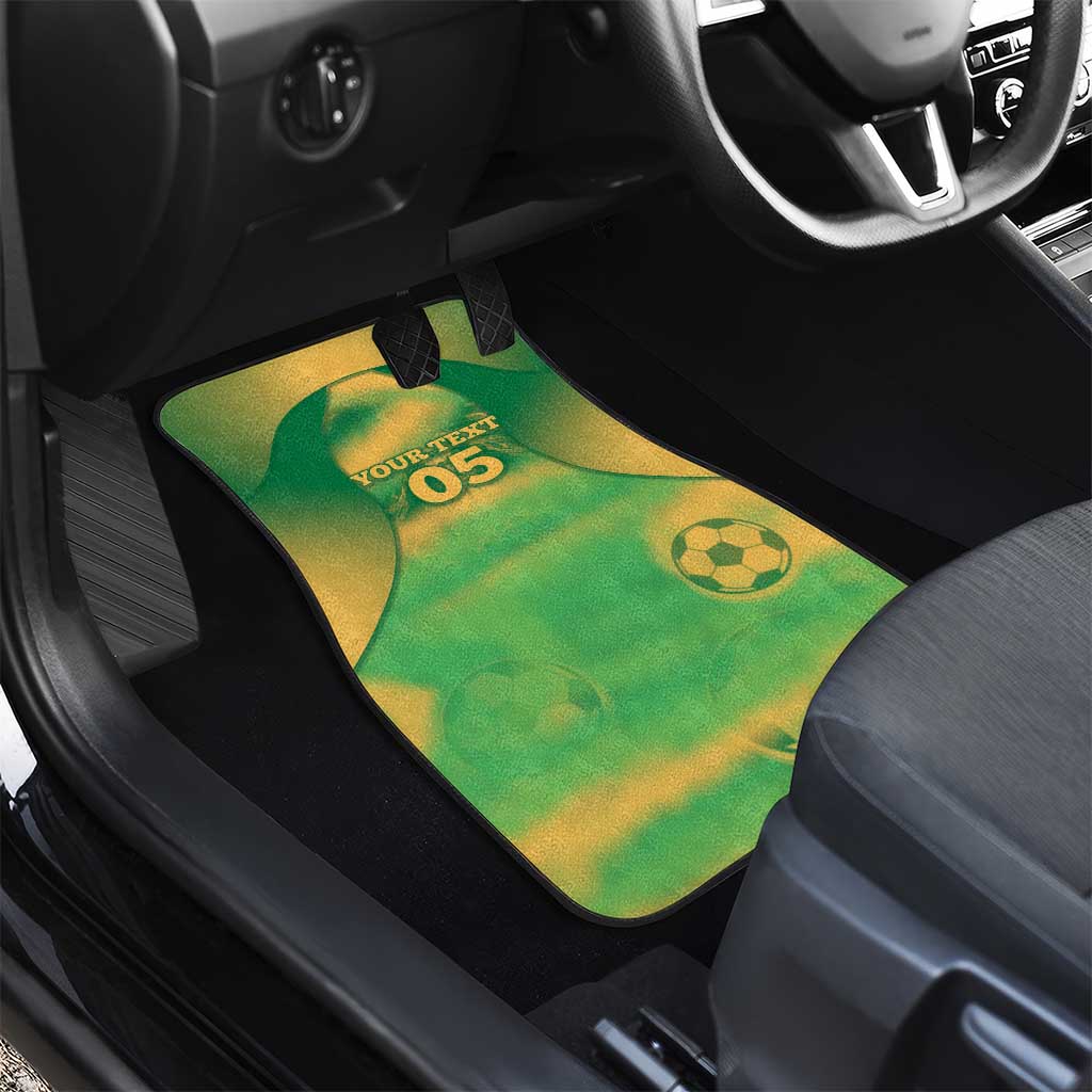 Custom Australia Soccer Car Mats Skeleton Gradient Vintage Spray