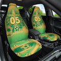 Custom Australia Soccer Car Seat Cover Skeleton Gradient Vintage Spray