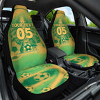 Custom Australia Soccer Car Seat Cover Skeleton Gradient Vintage Spray