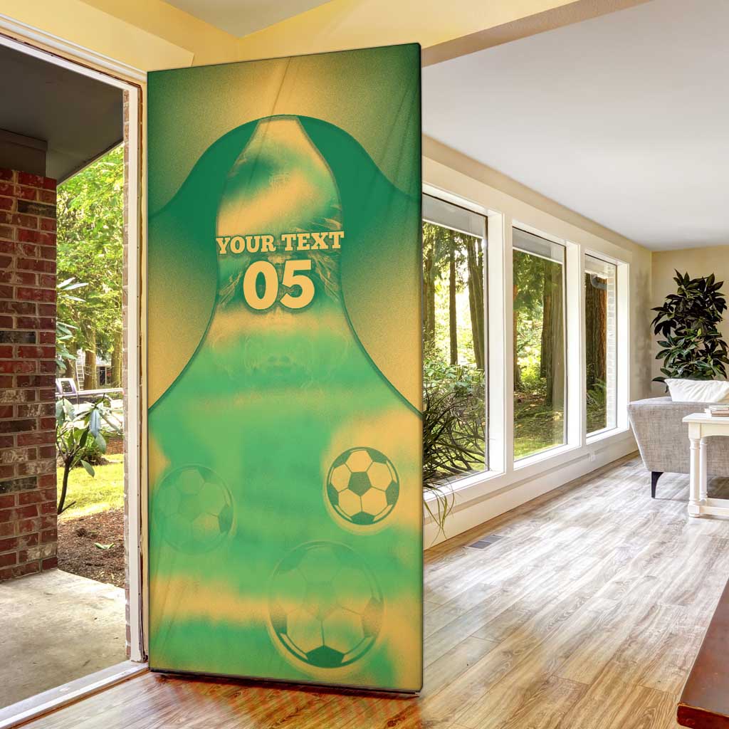 Custom Australia Soccer Door Cover Skeleton Gradient Vintage Spray