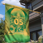 Custom Australia Soccer Garden Flag Skeleton Gradient Vintage Spray