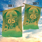 Custom Australia Soccer Garden Flag Skeleton Gradient Vintage Spray
