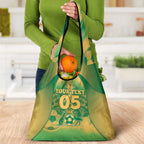 Custom Australia Soccer Grocery Bag Skeleton Gradient Vintage Spray
