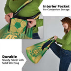 Custom Australia Soccer Grocery Bag Skeleton Gradient Vintage Spray