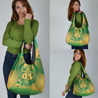 Custom Australia Soccer Grocery Bag Skeleton Gradient Vintage Spray
