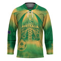 Custom Australia Soccer Hockey Jersey Skeleton Gradient Vintage Spray