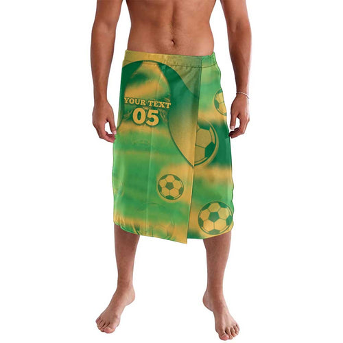 Custom Australia Soccer Lavalava Skeleton Gradient Vintage Spray