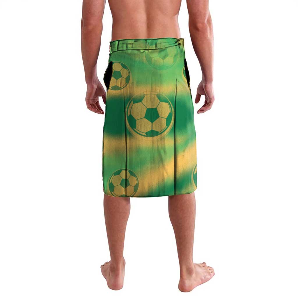 Custom Australia Soccer Lavalava Skeleton Gradient Vintage Spray