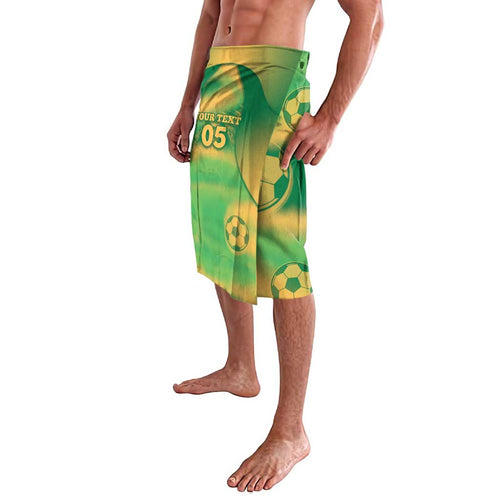 Custom Australia Soccer Lavalava Skeleton Gradient Vintage Spray