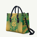 Custom Australia Soccer Leather Bag Skeleton Gradient Vintage Spray