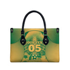 Custom Australia Soccer Leather Bag Skeleton Gradient Vintage Spray