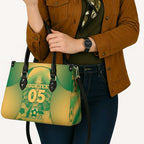 Custom Australia Soccer Leather Bag Skeleton Gradient Vintage Spray
