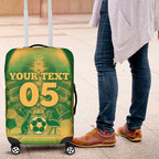 Custom Australia Soccer Luggage Cover Skeleton Gradient Vintage Spray