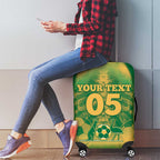 Custom Australia Soccer Luggage Cover Skeleton Gradient Vintage Spray
