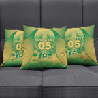 Custom Australia Soccer Pillow Cover Skeleton Gradient Vintage Spray