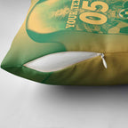 Custom Australia Soccer Pillow Cover Skeleton Gradient Vintage Spray