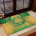 Custom Australia Soccer Rubber Doormat Skeleton Gradient Vintage Spray