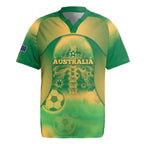 Custom Australia Soccer Rugby Jersey Skeleton Gradient Vintage Spray
