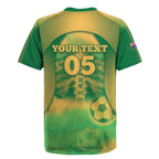 Custom Australia Soccer Rugby Jersey Skeleton Gradient Vintage Spray