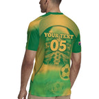 Custom Australia Soccer Rugby Jersey Skeleton Gradient Vintage Spray