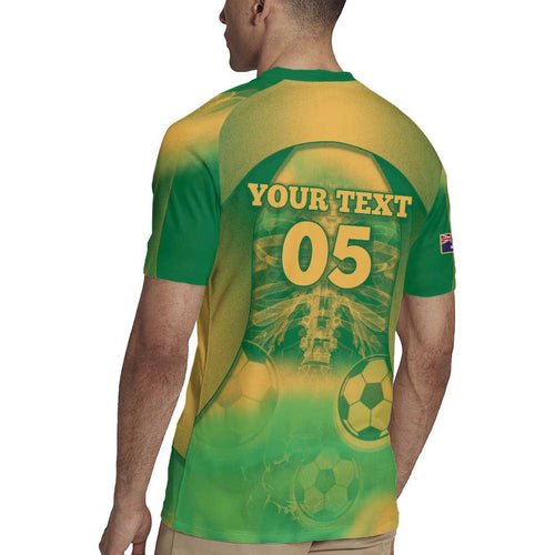 Custom Australia Soccer Rugby Jersey Skeleton Gradient Vintage Spray
