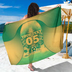 Custom Australia Soccer Sarong Skeleton Gradient Vintage Spray