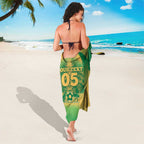 Custom Australia Soccer Sarong Skeleton Gradient Vintage Spray