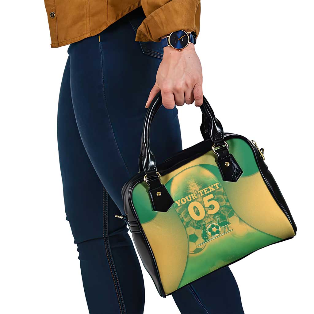 Custom Australia Soccer Shoulder Handbag Skeleton Gradient Vintage Spray