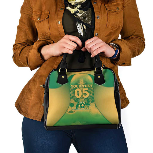Custom Australia Soccer Shoulder Handbag Skeleton Gradient Vintage Spray