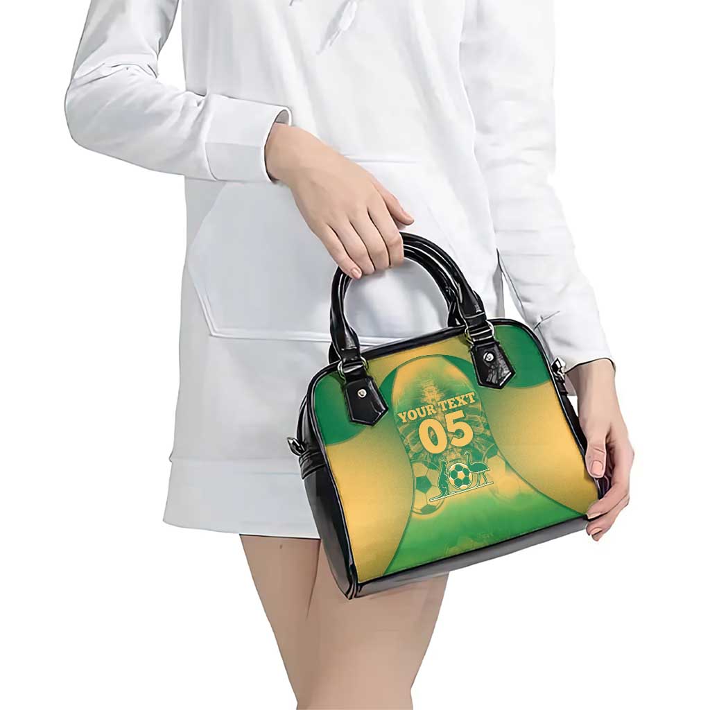Custom Australia Soccer Shoulder Handbag Skeleton Gradient Vintage Spray