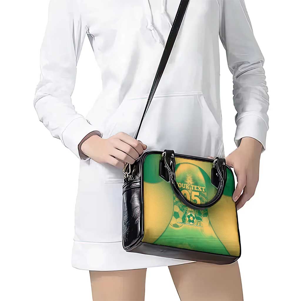 Custom Australia Soccer Shoulder Handbag Skeleton Gradient Vintage Spray