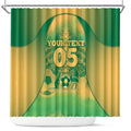 Custom Australia Soccer Shower Curtain Skeleton Gradient Vintage Spray