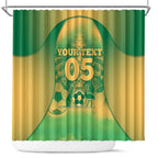 Custom Australia Soccer Shower Curtain Skeleton Gradient Vintage Spray