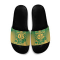 Custom Australia Soccer Slide Sandals Skeleton Gradient Vintage Spray