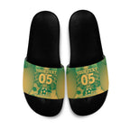 Custom Australia Soccer Slide Sandals Skeleton Gradient Vintage Spray