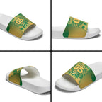 Custom Australia Soccer Slide Sandals Skeleton Gradient Vintage Spray