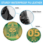 Custom Australia Soccer Spare Tire Cover Skeleton Gradient Vintage Spray